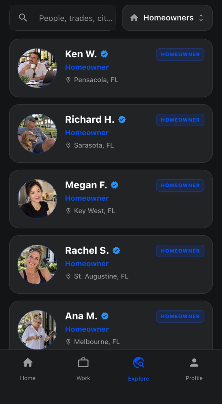 Bula Work app: verified homeowners
